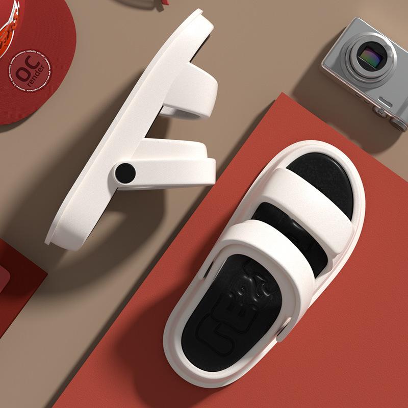 Модная обувь женская 2024 тренд модные летние шлепанцы толстая подошва EVA тапочки — фото 4