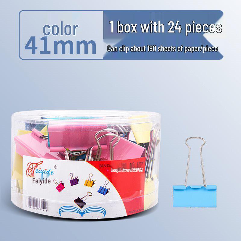Mixed Pack of Colored Bulldog Clips - Large, Medium, and Small Paper Clips for Documents and Books
