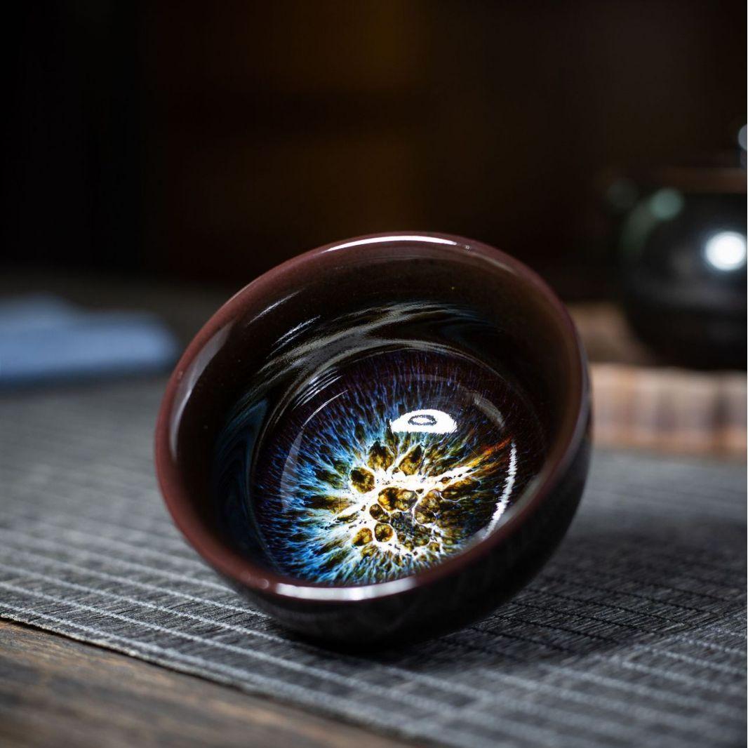Kiln change sand gold glaze building cup retro master cup kung fu tea set tea bowl ceramic tea cup tea cup household personal 50ml