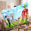 La Granja De Zenón Personalized Flannel Blanket, Custom Printed Text Name, Warm Soft Blanket For Couch Bed