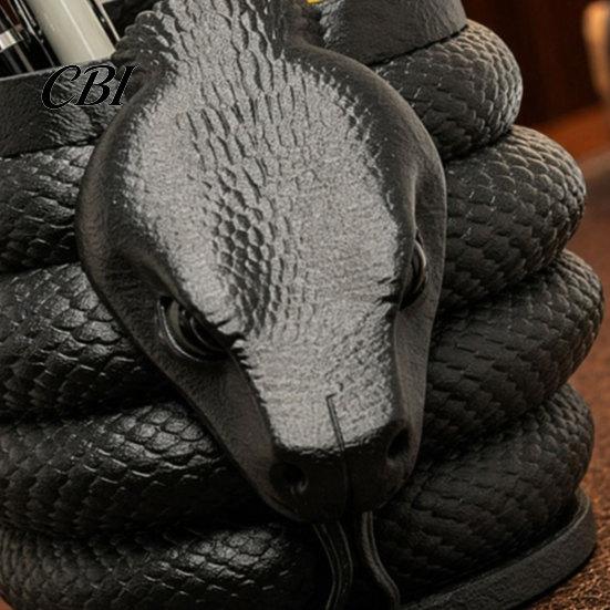 Stationery Storage Container 3D Printed Snake Shape Pen Holder, Creative Desktop Organizer for Pencils Holder Colored Gel Pens Utility Knives,