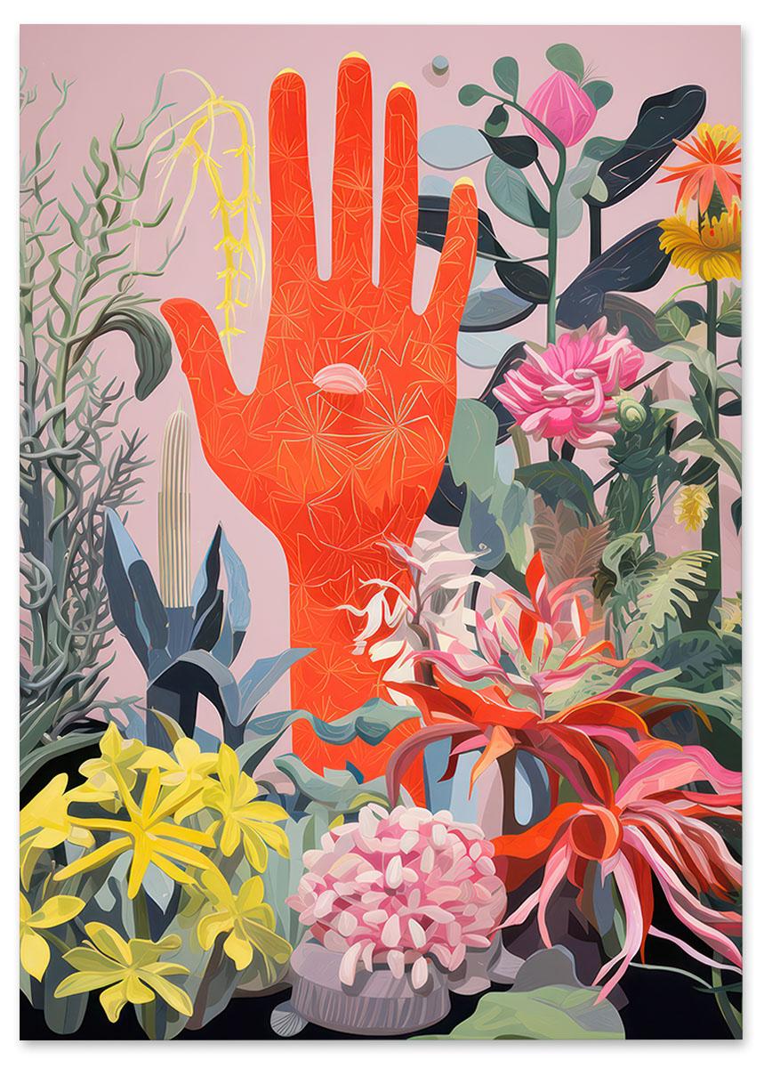 

Plakat kolorowe kwiaty ręka 30x40 cm