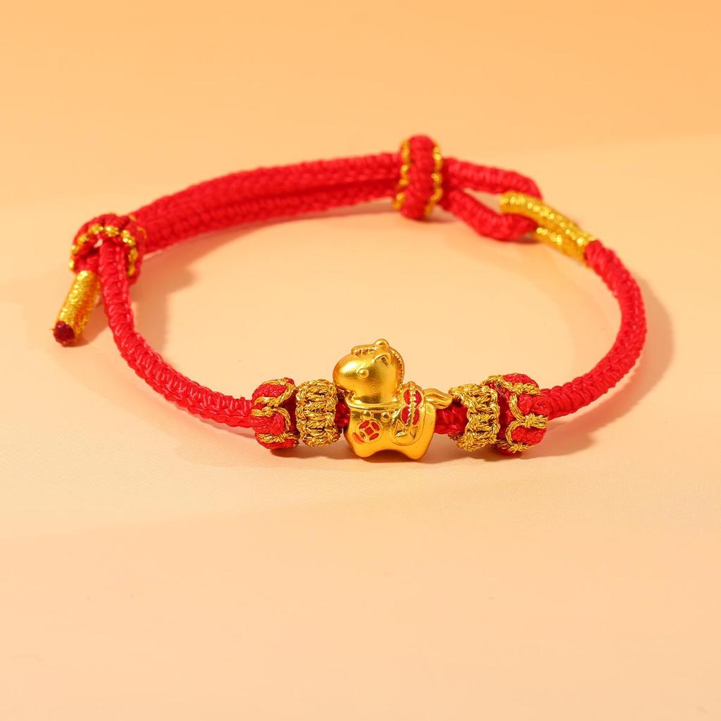 Year of the Horse Zodiac Bracelet - Red String Handmade Couples Charm for Men and Women, New Year Gift Jewelry