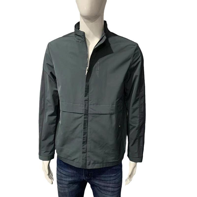 Veste de sport élégante à col montant et blocs de couleurs pour homme