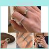 Trendy Retro Copper Smiley Face Ring For Women Adjustable Fashionable Statement Accessory