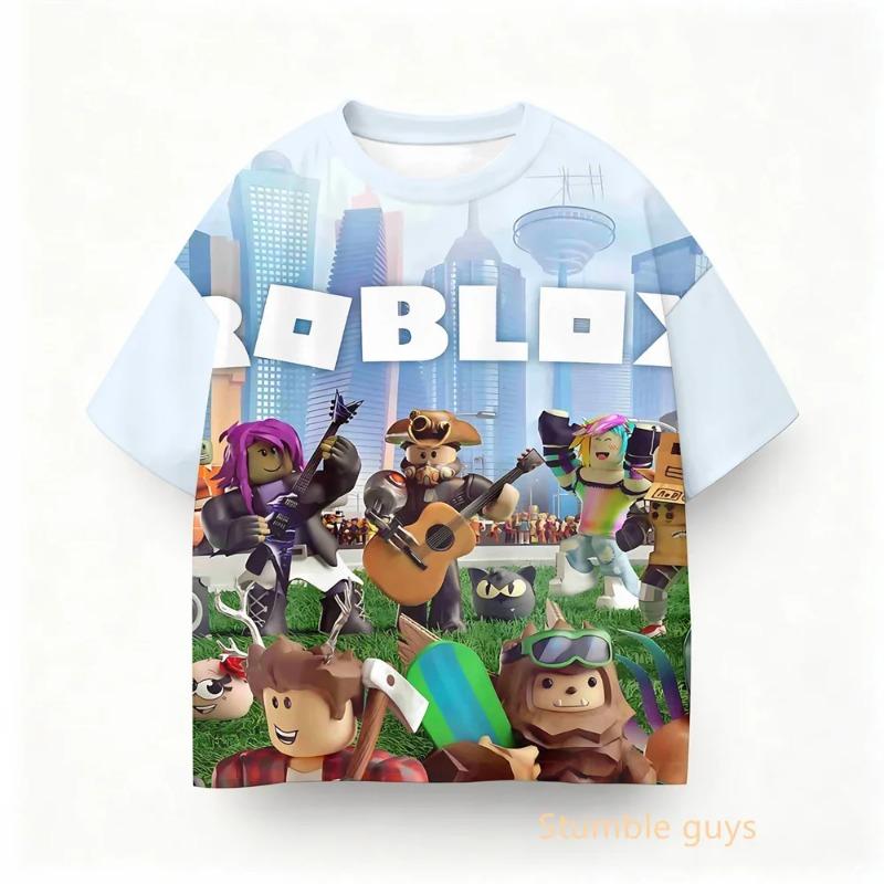 

Летняя детская одежда Roblox Игровая повседневная одежда Одежда для мальчиков Девочки Аниме Футболка 110