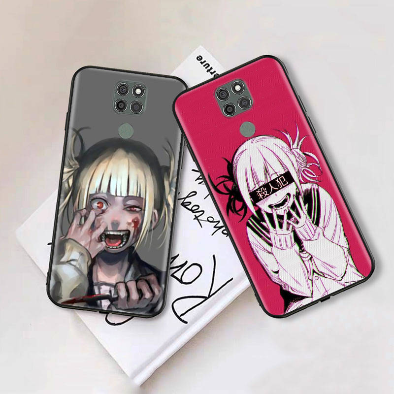 Black Case for Xiaomi Poco X6 X4 M5 M6 F5 F6 C65 C55 C50 C51 C40 Pro Redmi 14C A3X 13C 12C 11T 10A 9C Note 7 6 8A Plus W-52 Academia Himiko Toga