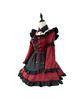 YZZYQQ Alice Princess Maid Cafe School Festival Uniform Little Devil Maid Anime Idol Cute Outfit with Gothic Lolita Wine Size 2XL Women's Costume,