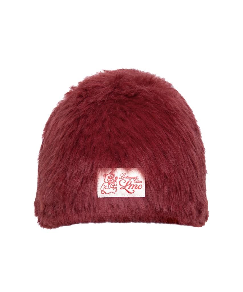 LMC Hairy Uncuffed Beanie Burgundy