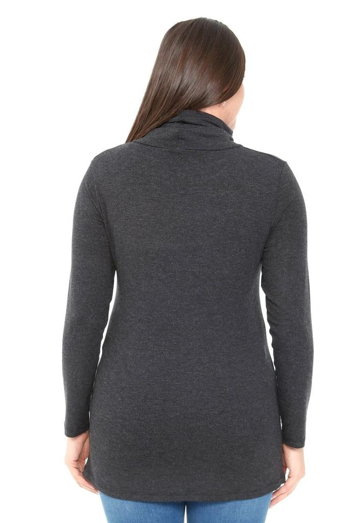 Bluză Mărime Mare pentru Femei Mărime Plus Guler cu Șnur Guler cu Nasturi Detaliată Lână Viscoză Nurcă