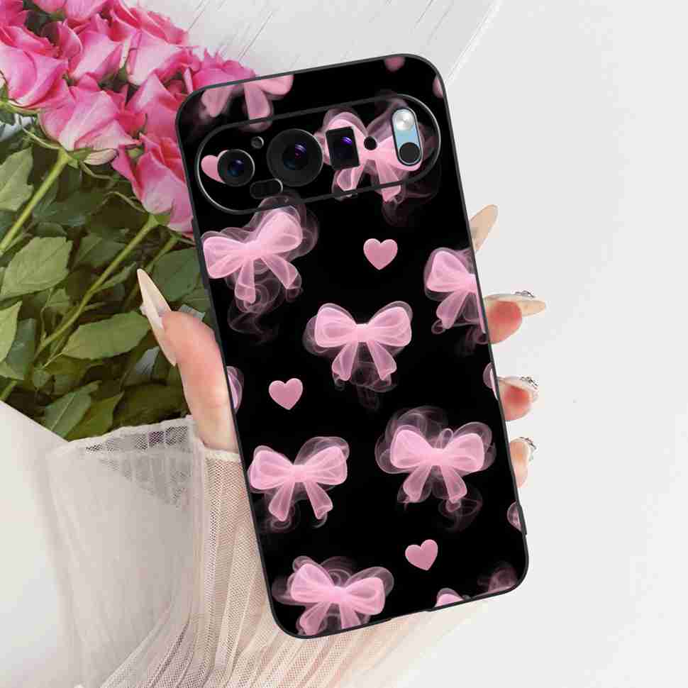 For Google Pixel 9 5G G2YBB Case Butterfly Painting Silicone TPU Black Cover For Google Pixel9 5G GUR25 G1B60 Bumper Shell