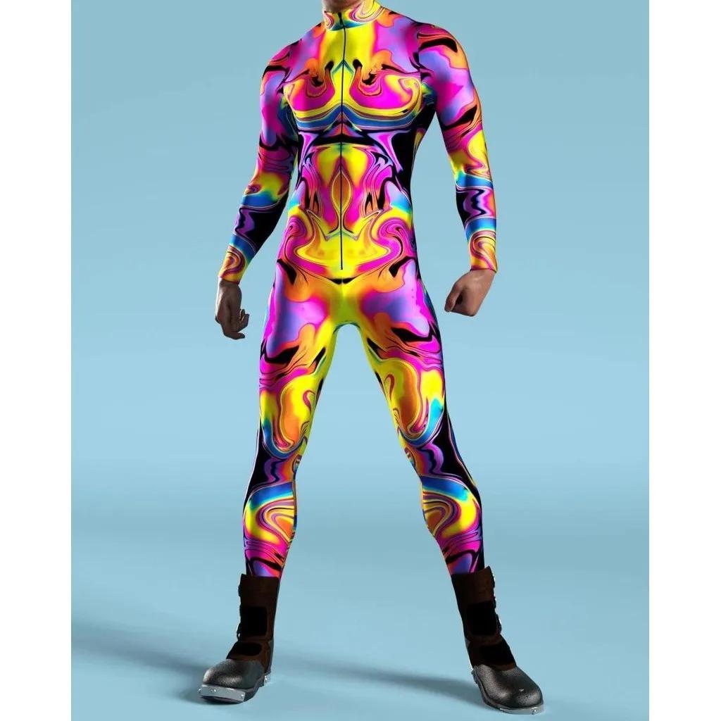 

3D цифровий друк сценічних костюмів для дорослих Хелловін події карнавал тематична вечірка косплей костюм гральний костюм комбінезон Adults M