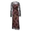 GMXIA Women's Autumn Sexy Temperament Vest Long Sleeve Suspenders Lace Lace Dress