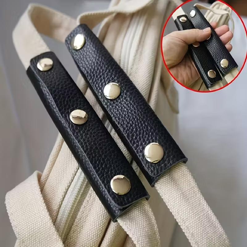 1 Pair Luggage Handle Cover Soft Leather Grip Protector Anti-Slip Shoulder Strap Pad For Suitcases Leathercraft Accessories
