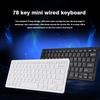 [Wired Keyboard] 78-Key Ultra-Slim Mini USB Wired Keyboard for Desktop PCs and Laptops, Ultra-Thin Keyboard with High Performance and Sensitivity