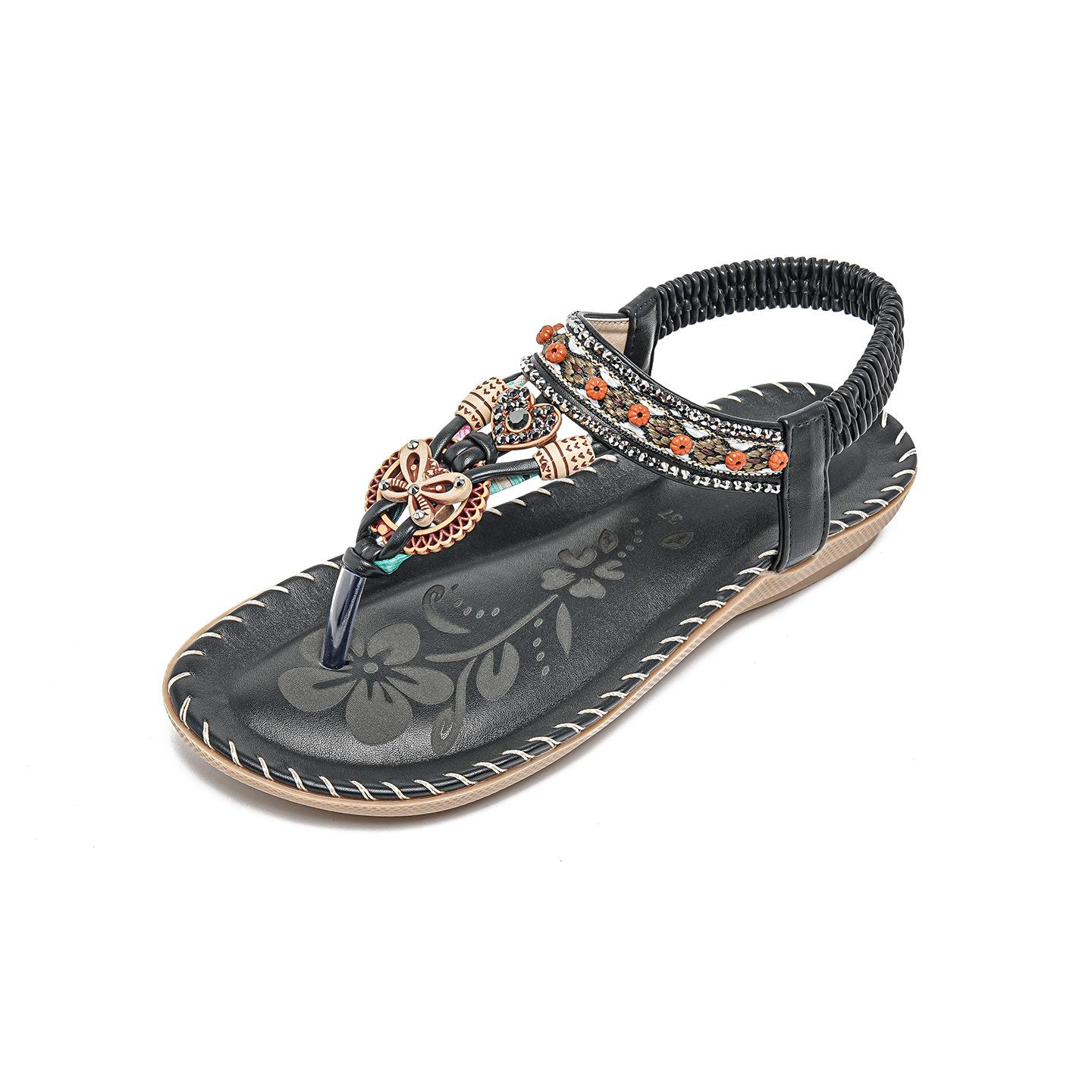 

Plus Size Shoes for Women 36-43 Summer Fashion Platform Wedges Flats Beach Sandals Casual Non-slip Footwear Women Sandals 43 чёрный