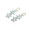 Blue Star Wavy Edge Hairpin: Five-Pointed, Sweet Heart Design, Cute Soft Girly Accessory