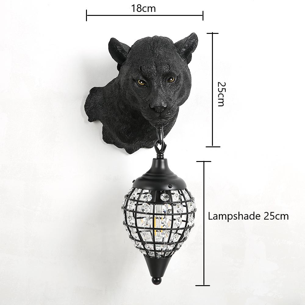 Animal Leopard Led Wall Lamp Living Room Decoration Corridor Lighting Designer Black Panther Wall Lights for Home Decor Fixtures