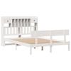 Solid Wood Bed with Shelf Without Mattress White 140 x 190 cm Pine