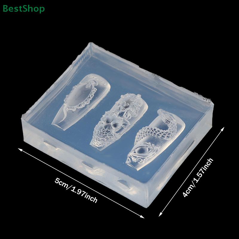 3D Relief Goldfisch Wasserbeutel Silikon Nagelkunst Form DIY Nageldekoration Transparent Maniküre Vorlage