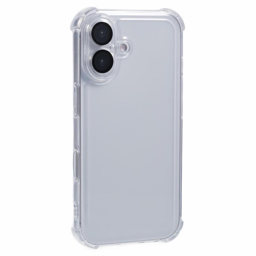 For iPhone 16 Case Electroplating Clear TPU Phone Cover with Lens Film