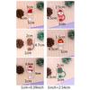 6pc Cartoon Christmas Silicone Straw Covers Cap Drinking Straw Tip Lids Reusable