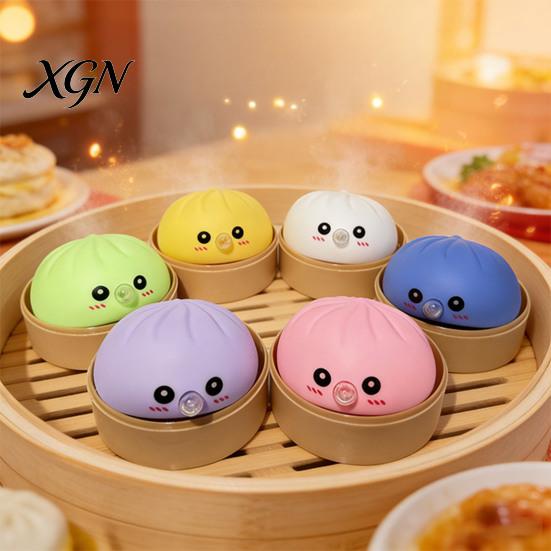 Steamed Bun Stress Relief Toy 12Pcs Bubble Blowing with Steamer Cartoon Dumpling Sensory Pinch Fidget Relaxation Decompression Tool