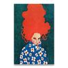 Vintage Abstract Girl Long Hair Flower Women Wall Art Canvas Painting Fashion Poster Wall Pictures For Living Room Home Decor