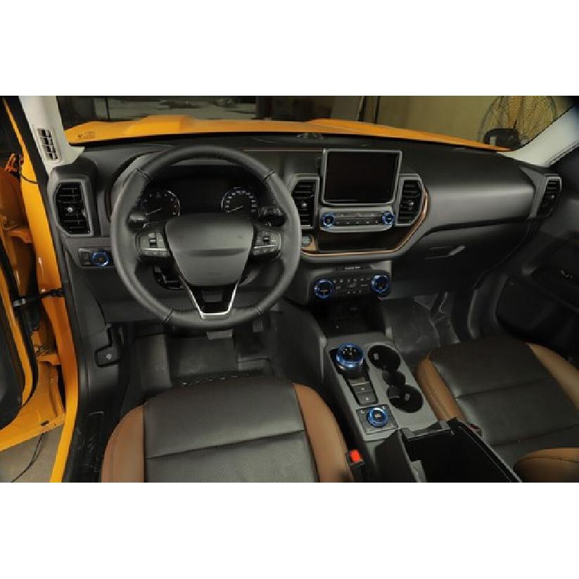7Pc Aluminum Center Console Control Switch Knob Trim for Ford Bronco Sport +