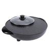 Hot Pot Elektrischer Grill Runder Koreanischer BBQ Grill Hotpot Elektrischer Rauchloser Grill für Zuhause Familienparty Treffen US-Stecker 110V