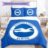 Brighton Hove Albion Pattern Bedding,Quilt Set Quilt Cover Pillowcase Home Birthday Gift (1*duvet Cover+2*pillowcase,without Core)