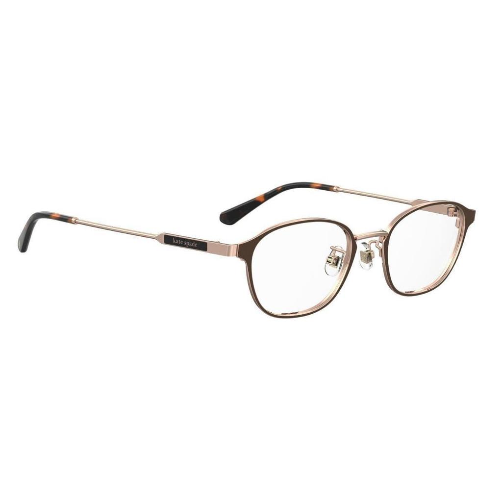 Used [Kate Spade New York] Kate Spade Date Glasses MCCOY/FJ 47 Size Brown Titanium Frame Women's Stylish Non Prescription Glasses Yellow Sand Pollen