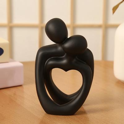 Yousheng Paar Skulptur Minimalistische Harz Umarmende Liebende Statue Desktop Abstrakte Paar Statue für Heimdeko Jubiläum Valentinstag Geschenk