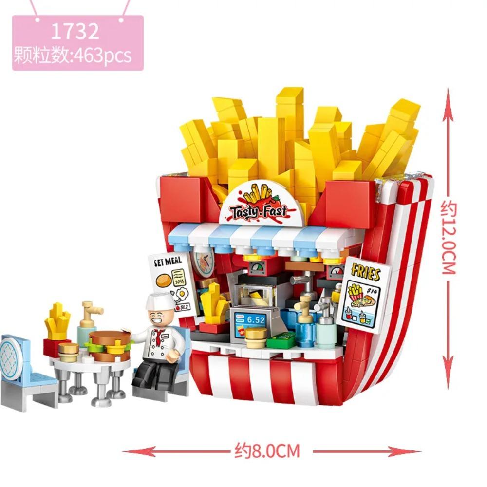 LOZ Blocchi Parco Divertimenti Mattoncini Hamburger Patatine Negozio Pisa Macchina da Gioco Modello Corsair Giocattoli per Bambini 1727