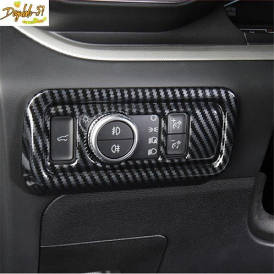 Carbon Fiber Headlight Switch Button Trim Cover Fits For Ford Explorer -
