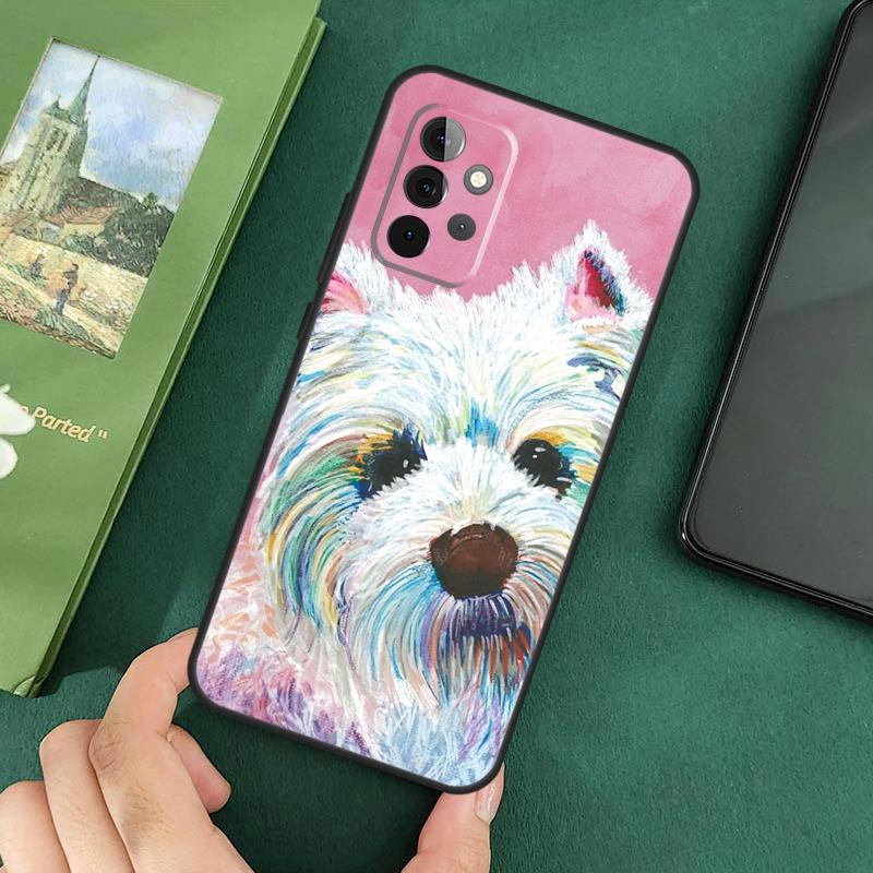 Westie Dog Soft Cover For Samsung Galaxy A54 A53 A73 A13 A71 A51 A14 A52 A32 A12 A22 A52S Back Case