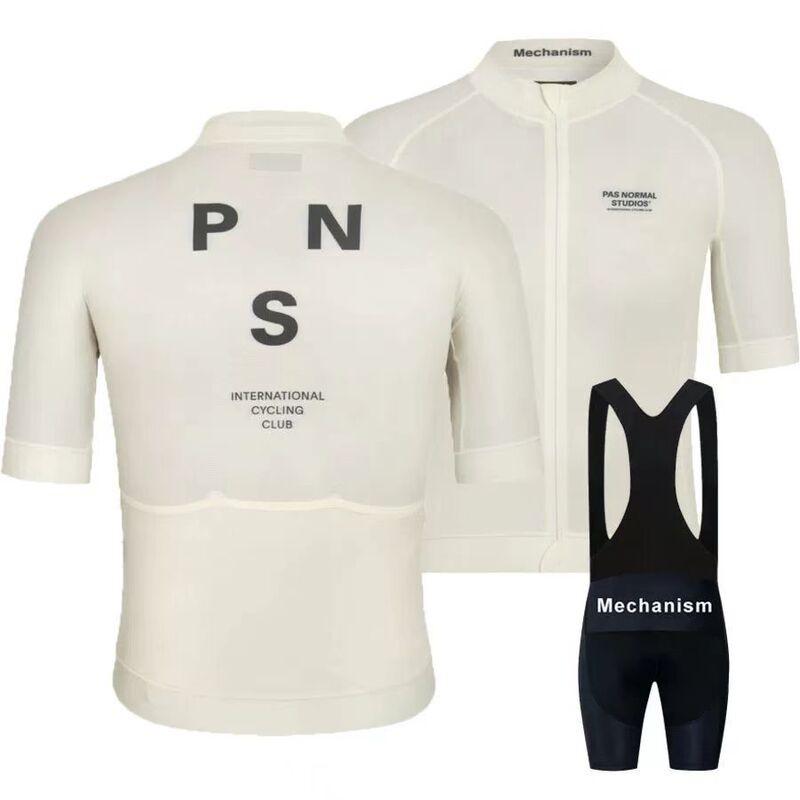 Men Women Cycling Bib Shorts Short Sleeve Jersey Set Breathable Milk Silk Bike Apparel Road