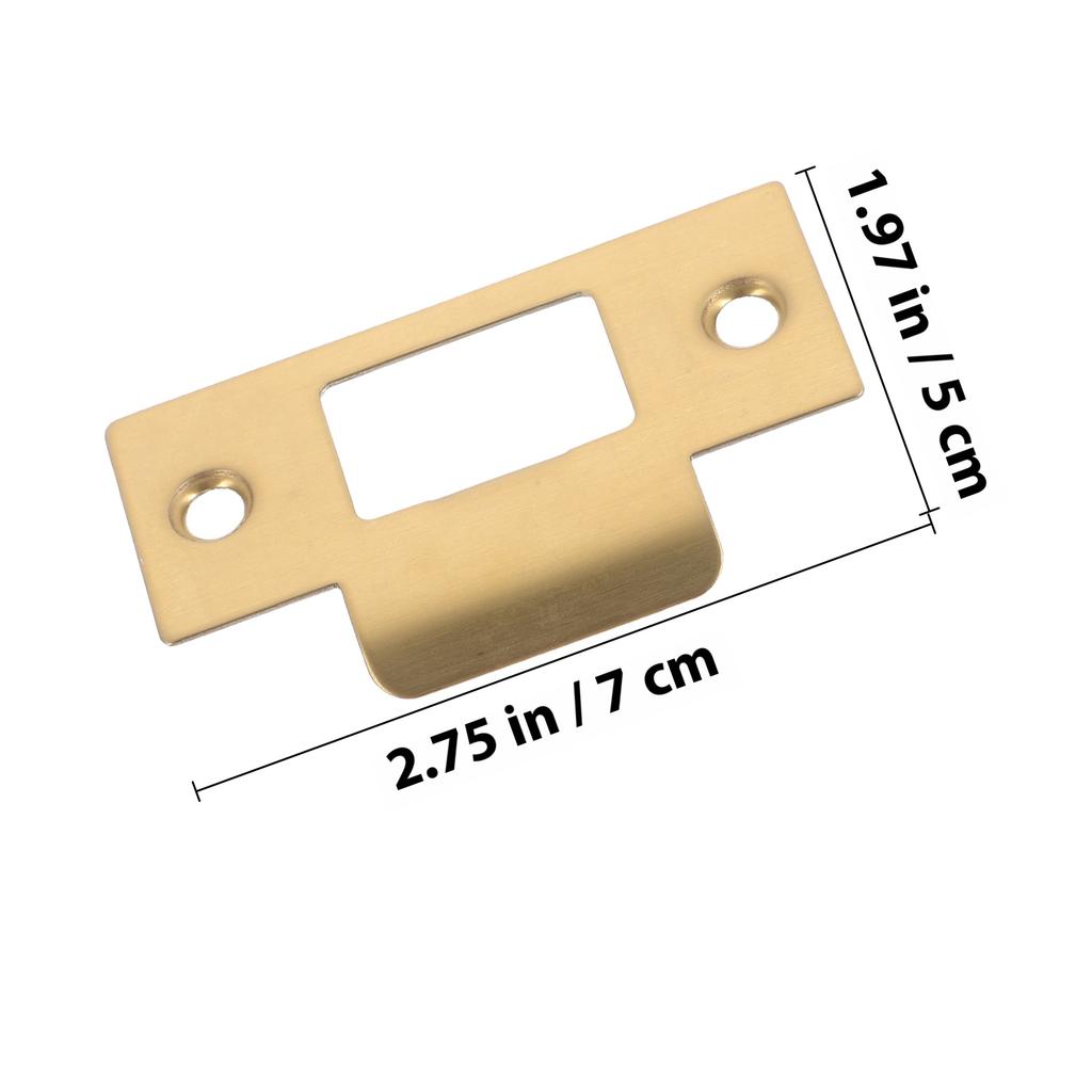 1 set 1 Set Black Metal Lock Tongue Buckle Reinforcement Kit Strike For Wood Deadbolt Cover Door Hole Filler Plate Front Door