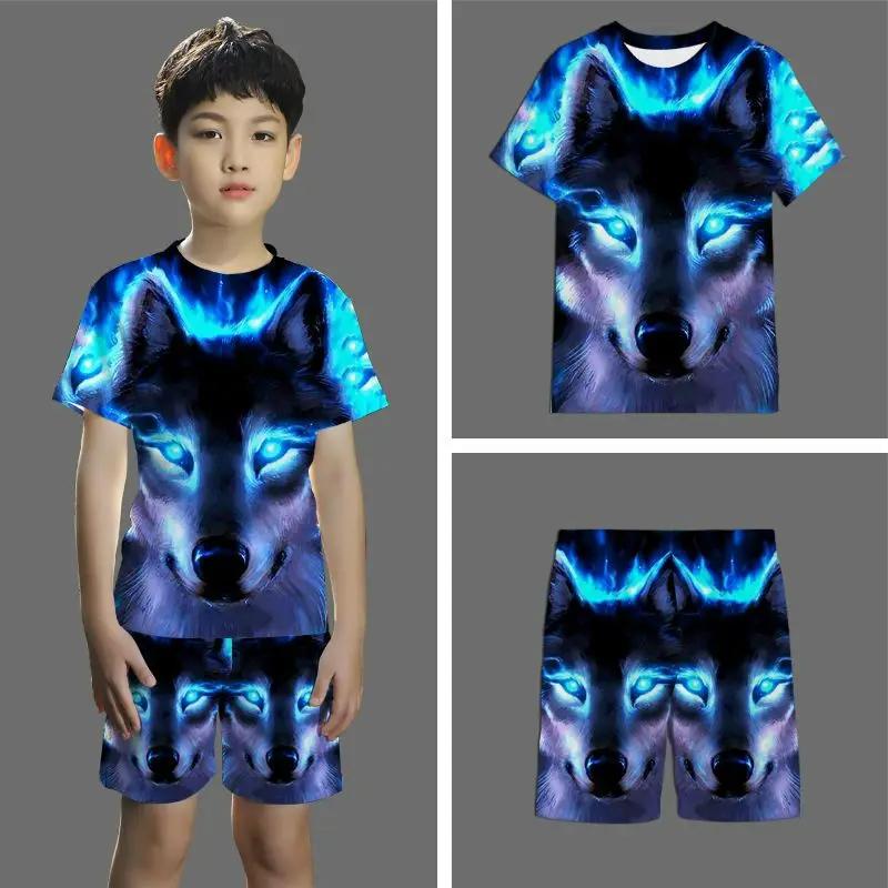 Kinder kurzarm shorts anzug 3D stereo sport anzug Student jugend und kinder shorts 2-stück set Sommer neuheit 2024