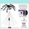 Halloween Glowinthedark Spider Web With Lighted Large Spider For Haunted House Decor