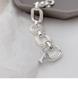 Korean Style S925 Sterling Silver Geometric Cutout Bracelet: Women's Retro Hong Kong Style Bangle