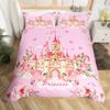 Rainbow Castle Duvet Cover King Queen Kids Girls Cartoon Girly Bedding Set Princess Castle Comforter Cover Bedroom Quilt Cover