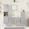 VidaXL Ensemble de meubles de salle de bain 4 pcs gris béton, armoire de salle de bain, placard de salle de bain, meuble de 3324864