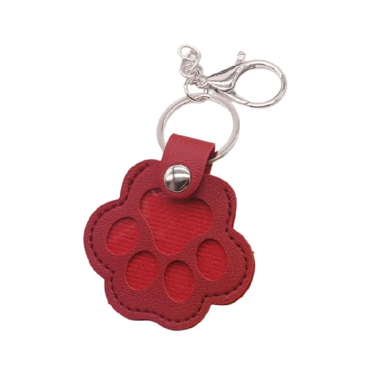 PU Leather Pet Hair Memorial Keychain Space Saving Hair Preservation Multifunctional Designs Portable Accessory