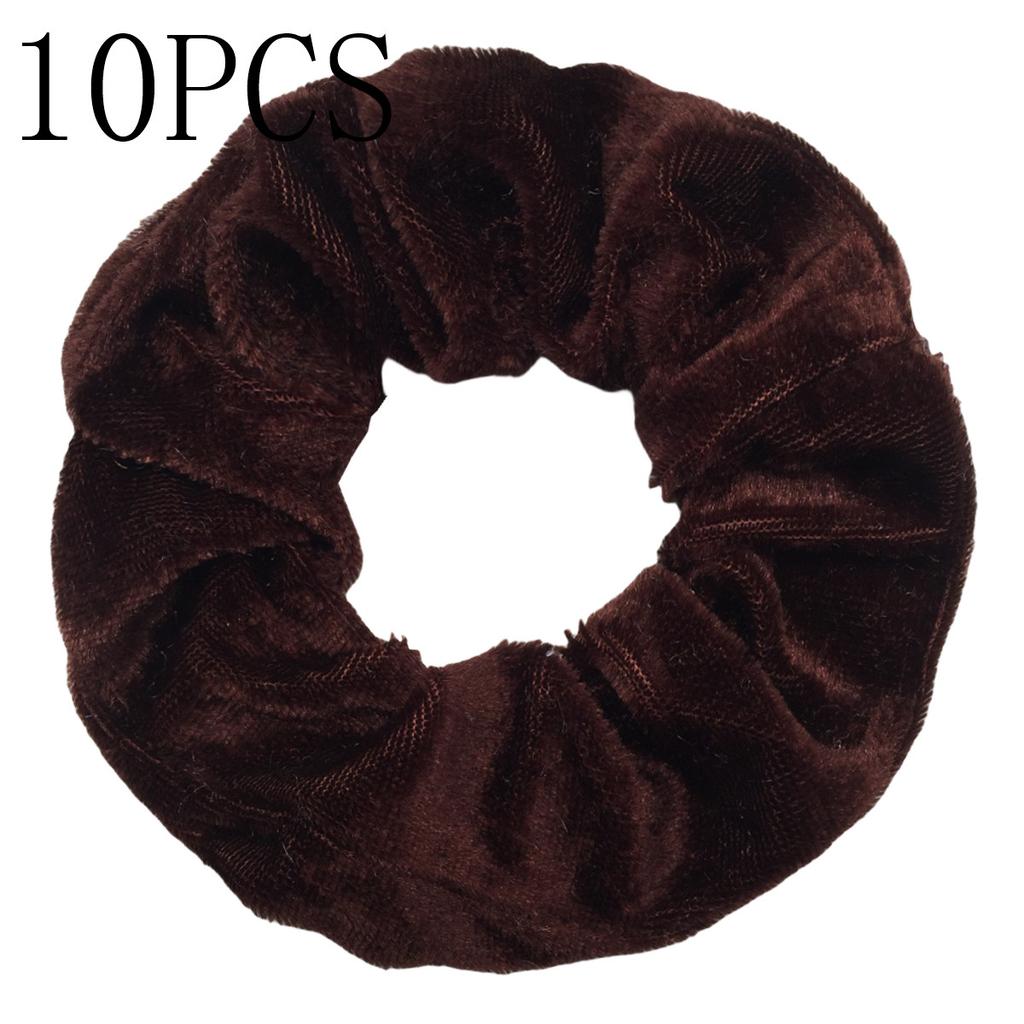 10pc Women Hair Scrunchies Velvet Solid Color Band for Girls Ponytail Holder Rubber Bands Ties Accessories Headbands Gumki