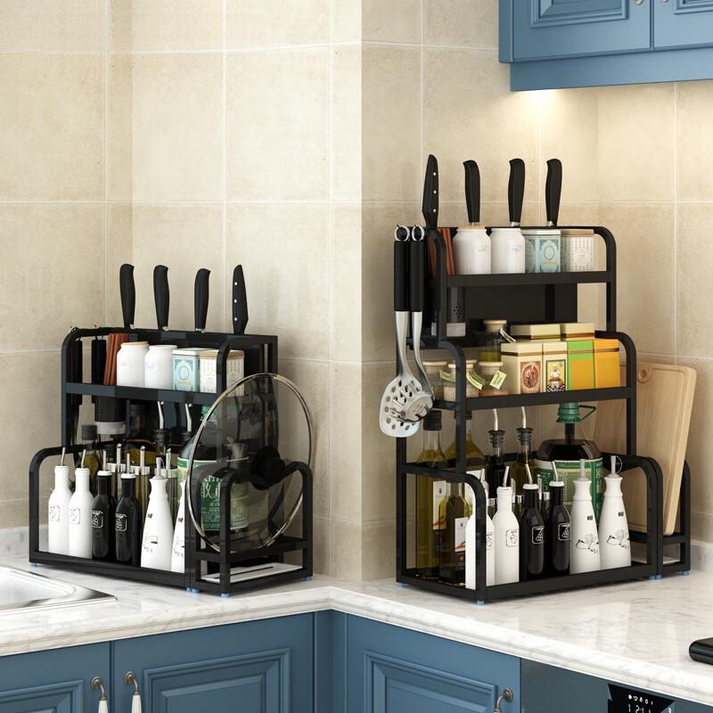 Yunshuang 3-Tier 40cm Black Kitchen Storage Rack