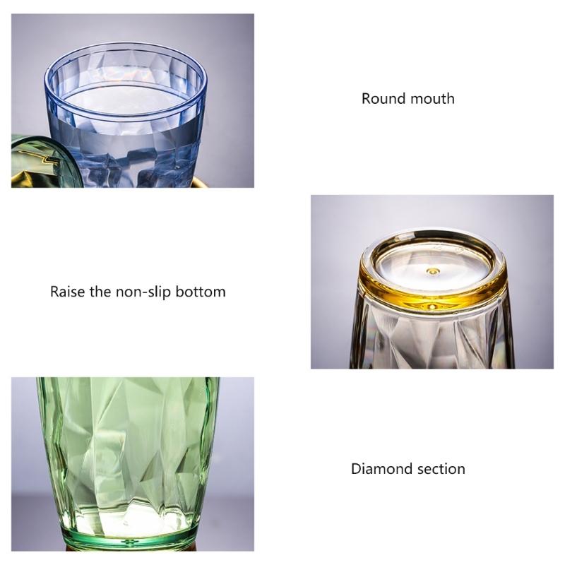 Acrylic Drinking Glasses Shatterproof Water Tumblers Unbreakable Reusable Beer Champagne Cup Dishwasher Safe for Party