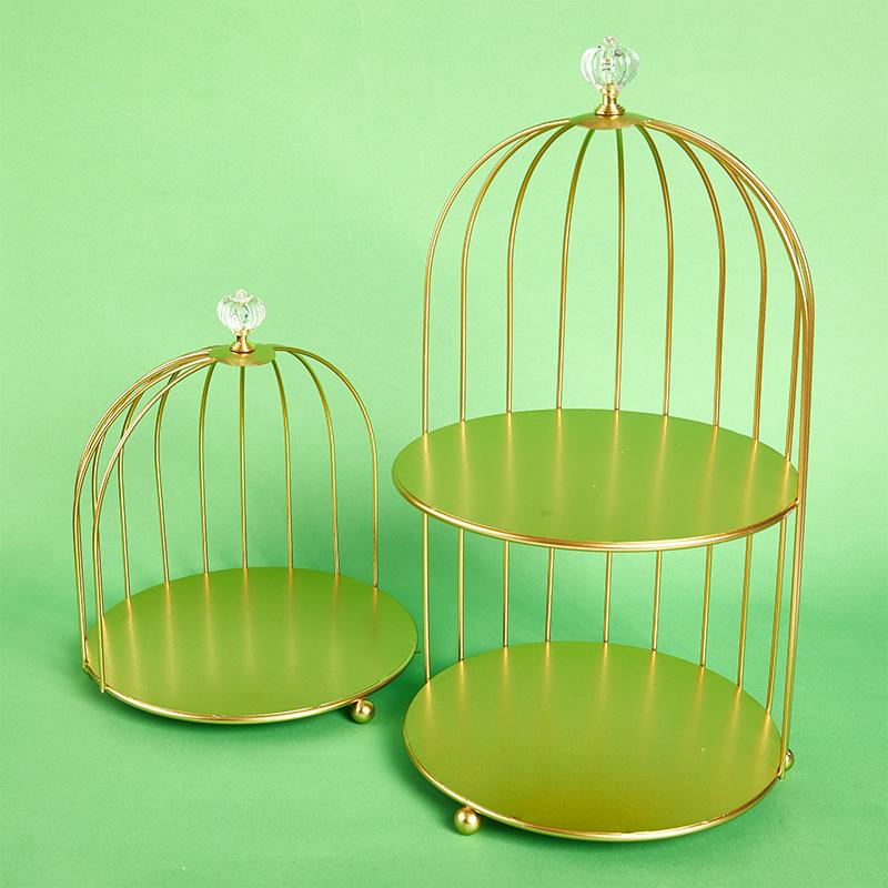 Iron Bathroom Birdcage Shelf Cosmetic Storage Rack Home Desktop Miscellaneous Organizers