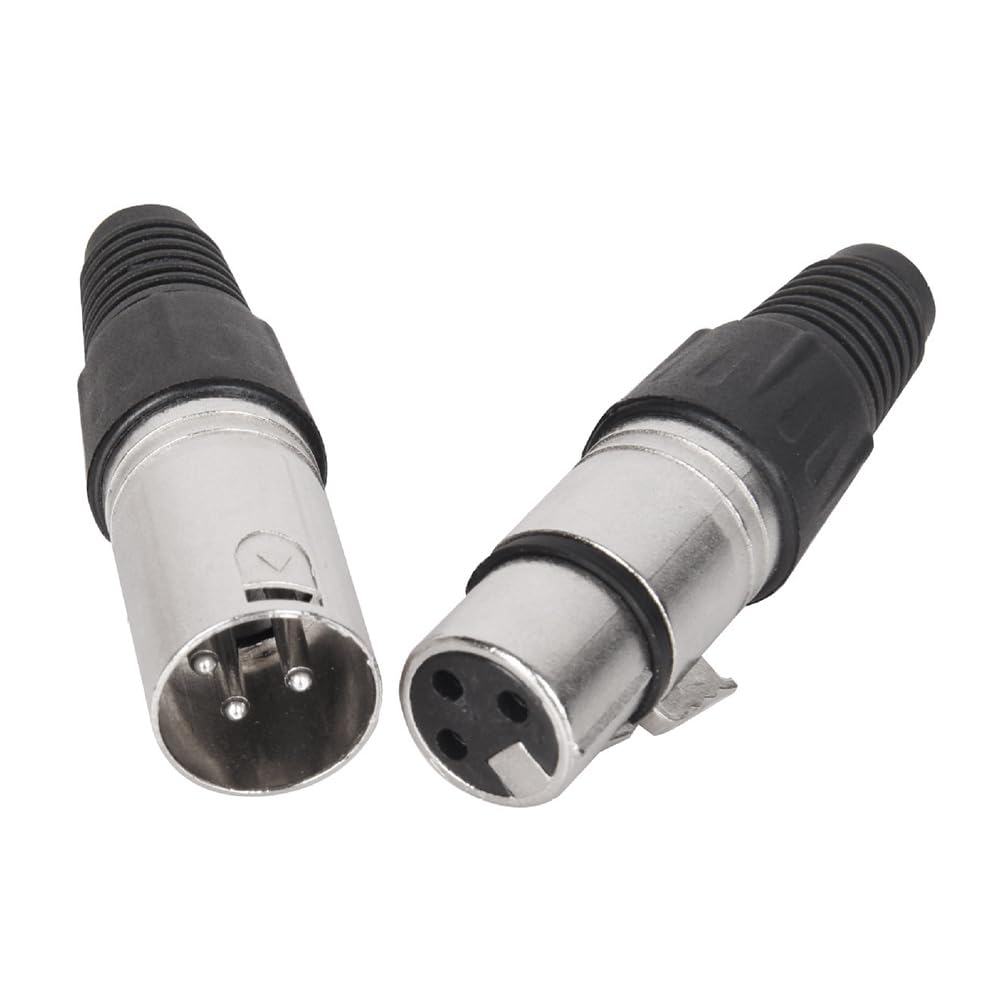 JSDNGURK XLR Connector Set 40 3-Pin Microphone Adapters 20 Male 20 Female DIY Audio Cables for Recording and Mixing