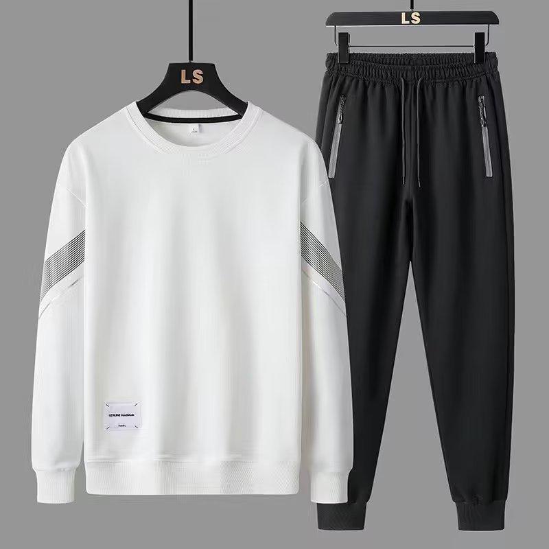 Men's Spring-Autumn Casual Sweatpants & Crew Neck Sweatshirt Set